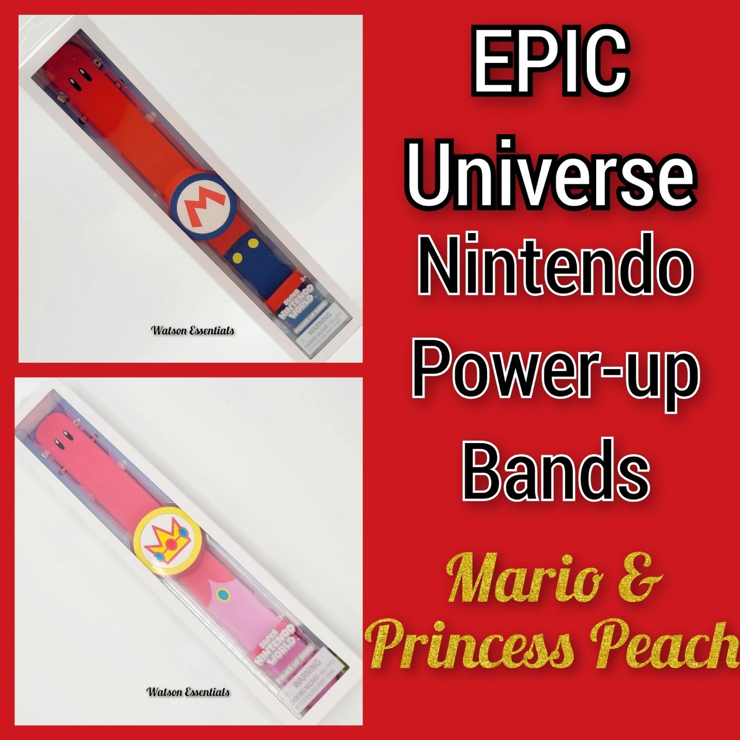 *Princess Peach & Mario* EPIC Universe Super Nintendo World Power Up Game Band