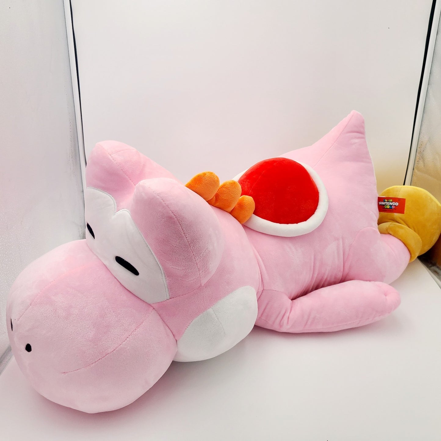LARGE Yoshi Nintendo World Sleeping Plush Cushion Pillow Pink Universal Epic 38"