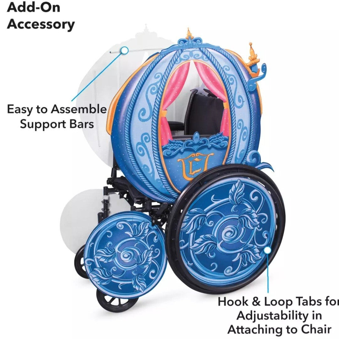 Disney Disguise Halloween Cinderella Fabric Coach Wheelchair Costume Cover NEW