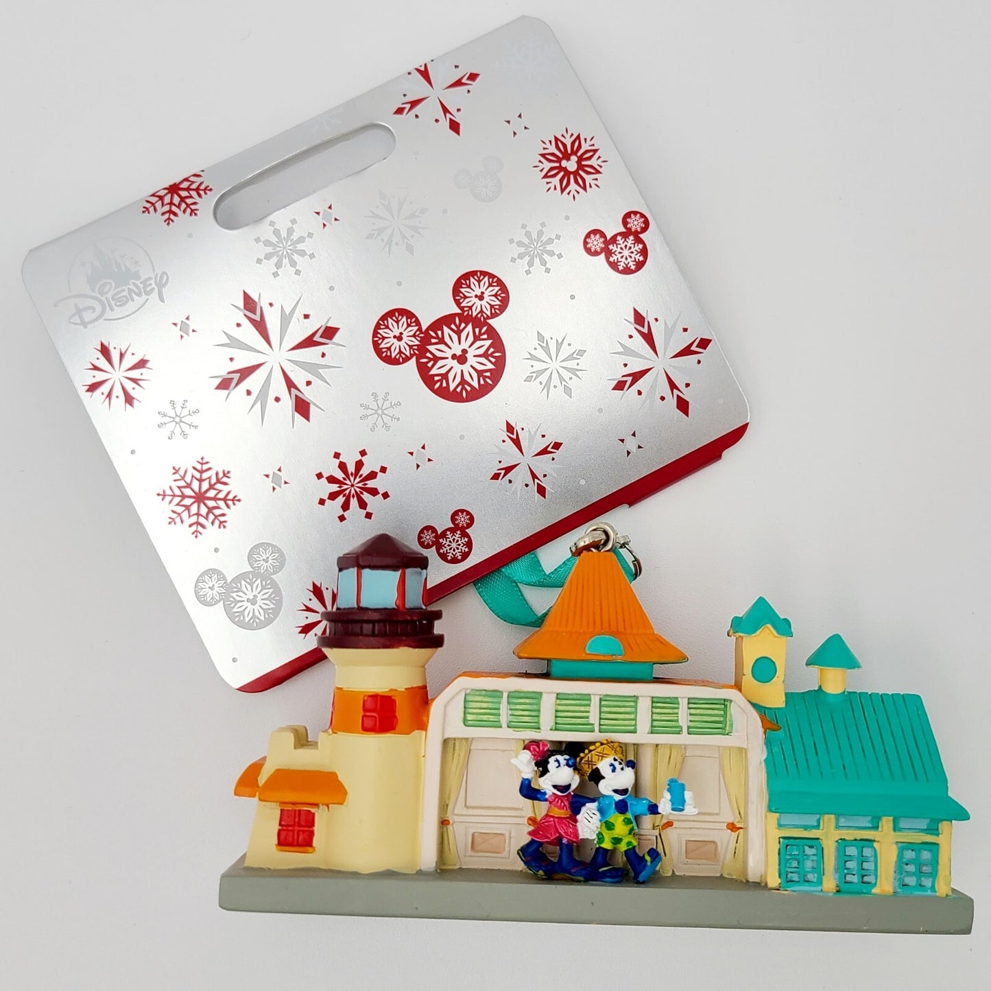 NEW Disney World Parks Caribbean Beach Resort Mickey Minnie Christmas Ornament
