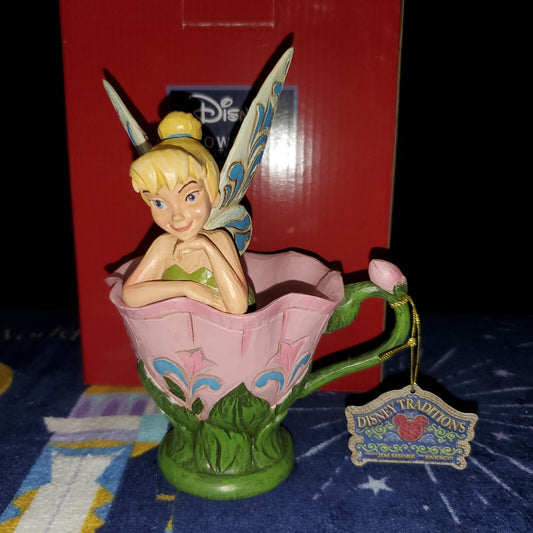 Jim Shore Disney Traditions Tinker Bell Sitting in Flower 6008076 A Spot of Tink