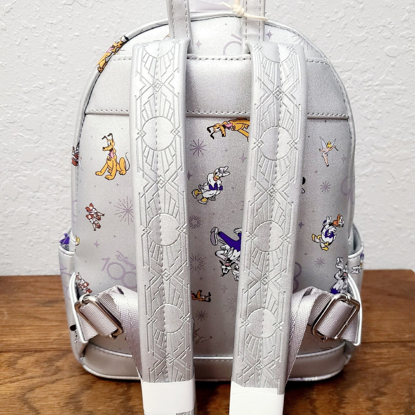 *Actual Loungefly Backpack* Disney Parks 100th Anniv 2023 Mickey Friends Silver