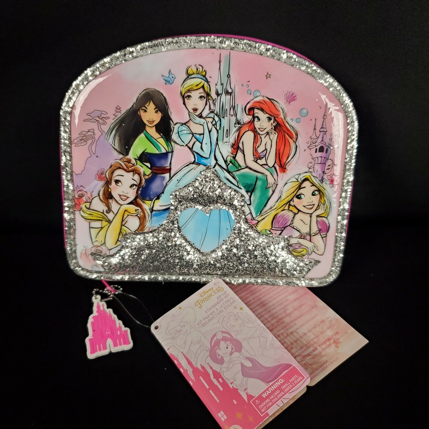 *Backpack & Stationery Set* Disney Princess Belle School Zip-Up Supplies Ariel