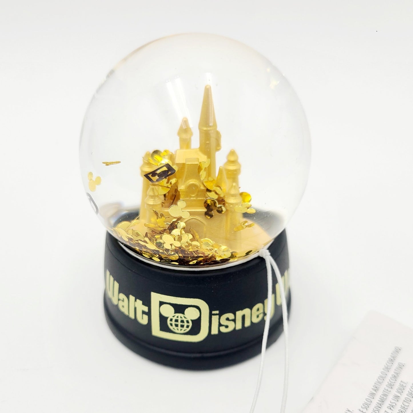 Walt Disney World Parks Cinderella Gold Castle Mickey Glitter MINI Water Globe