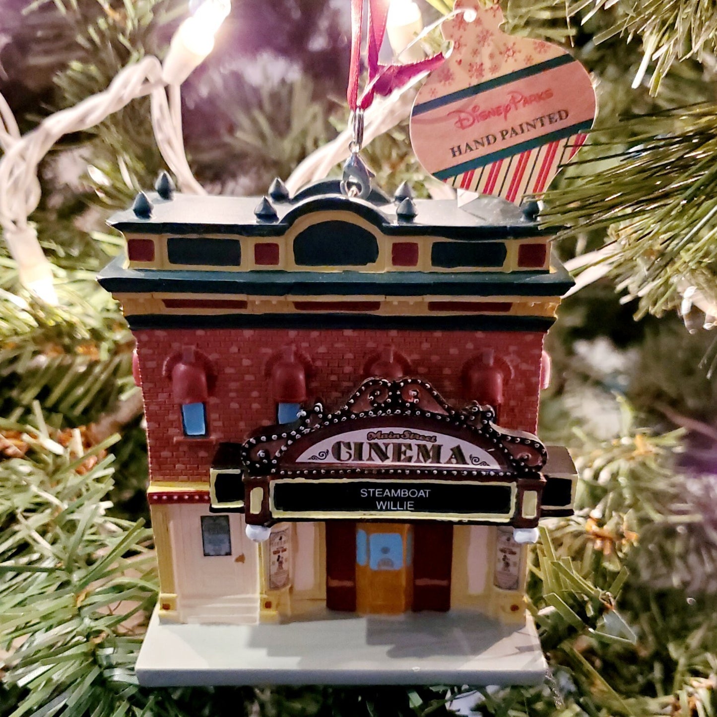 2020 Disney World Parks Main Street Cinema Ornament Miniature Steamboat Willie