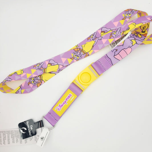 *Figment Lanyard* Disney World Parks Pin Trading Epcot Center Purple Reversible