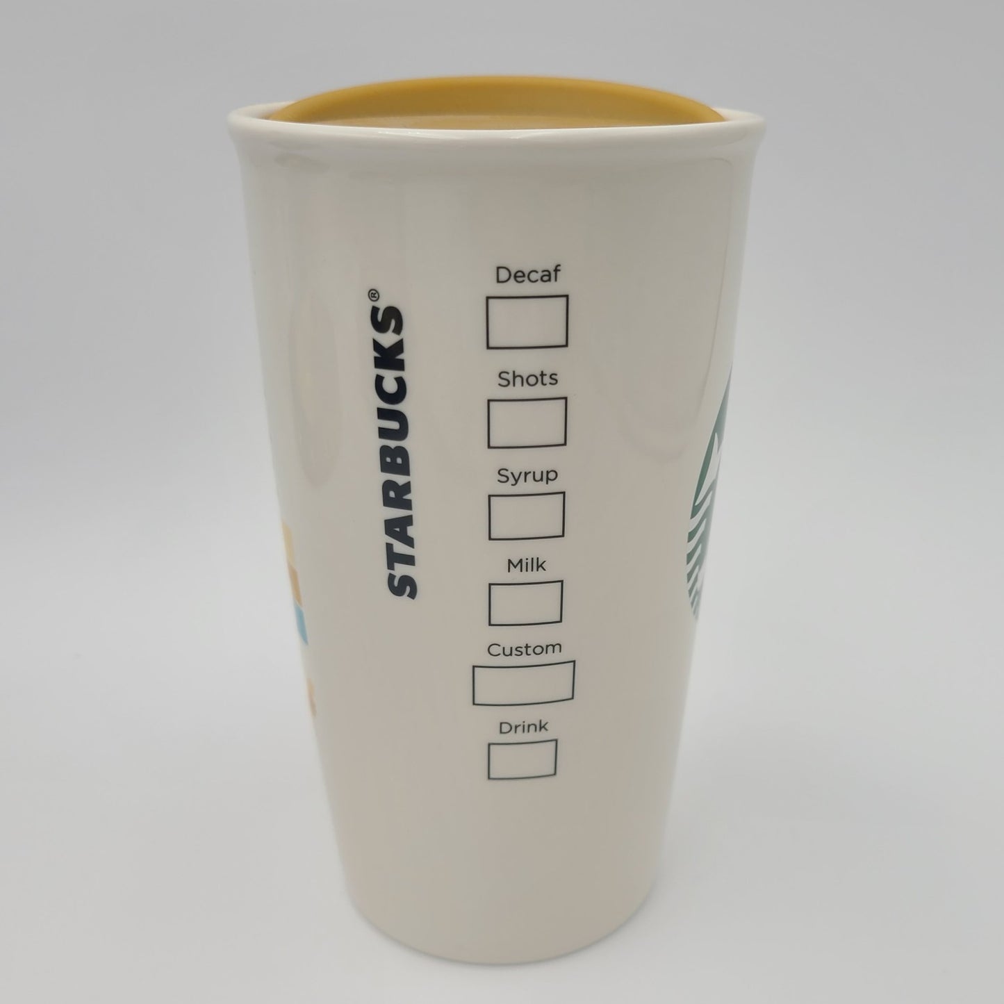Disney Parks Hollywood Studios 50th Anniv Starbucks Ceramic Tumbler Retro Vault