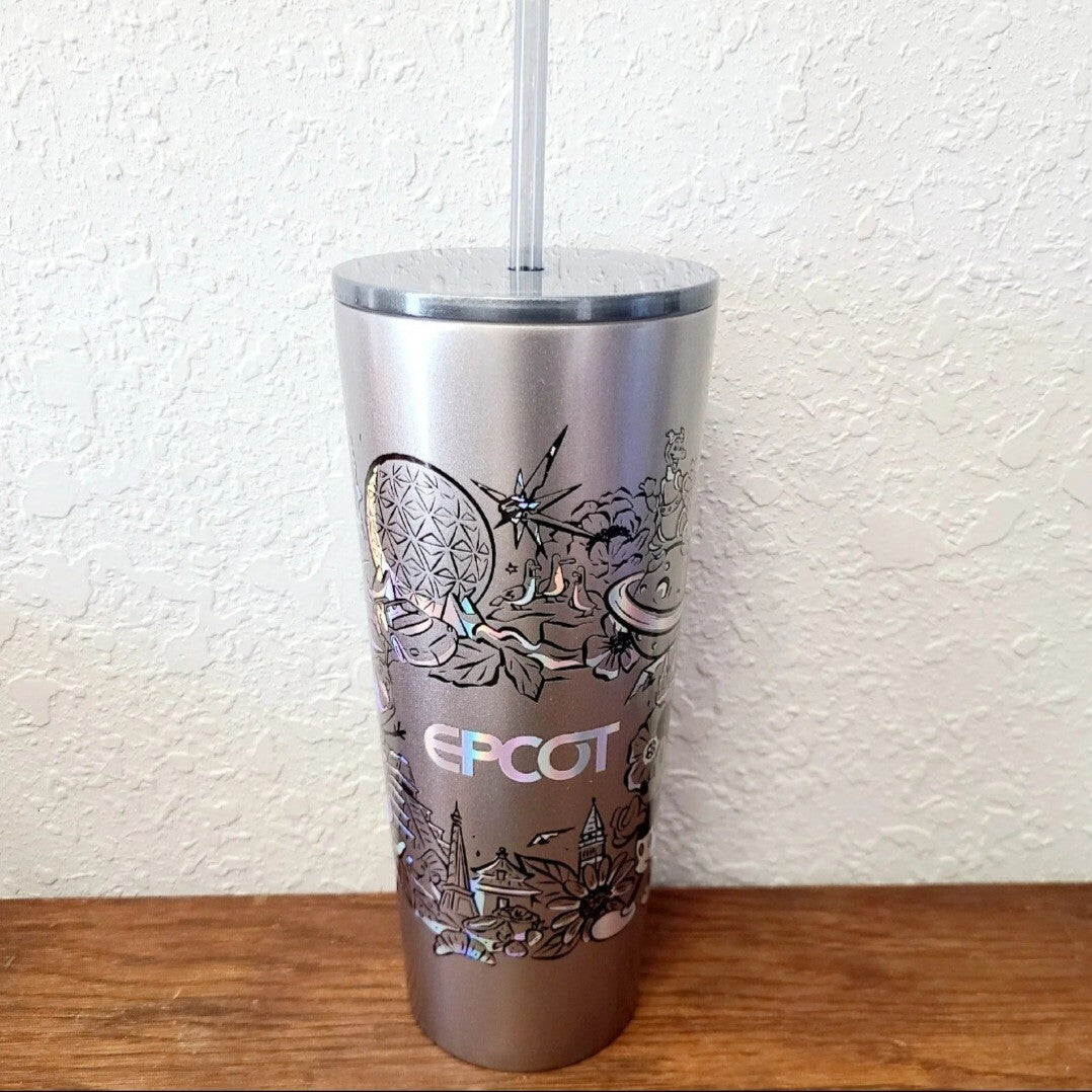 Walt Disney World 4 Park Starbucks Tumbler Magic Kingdom EPCOT Hollywood Animal