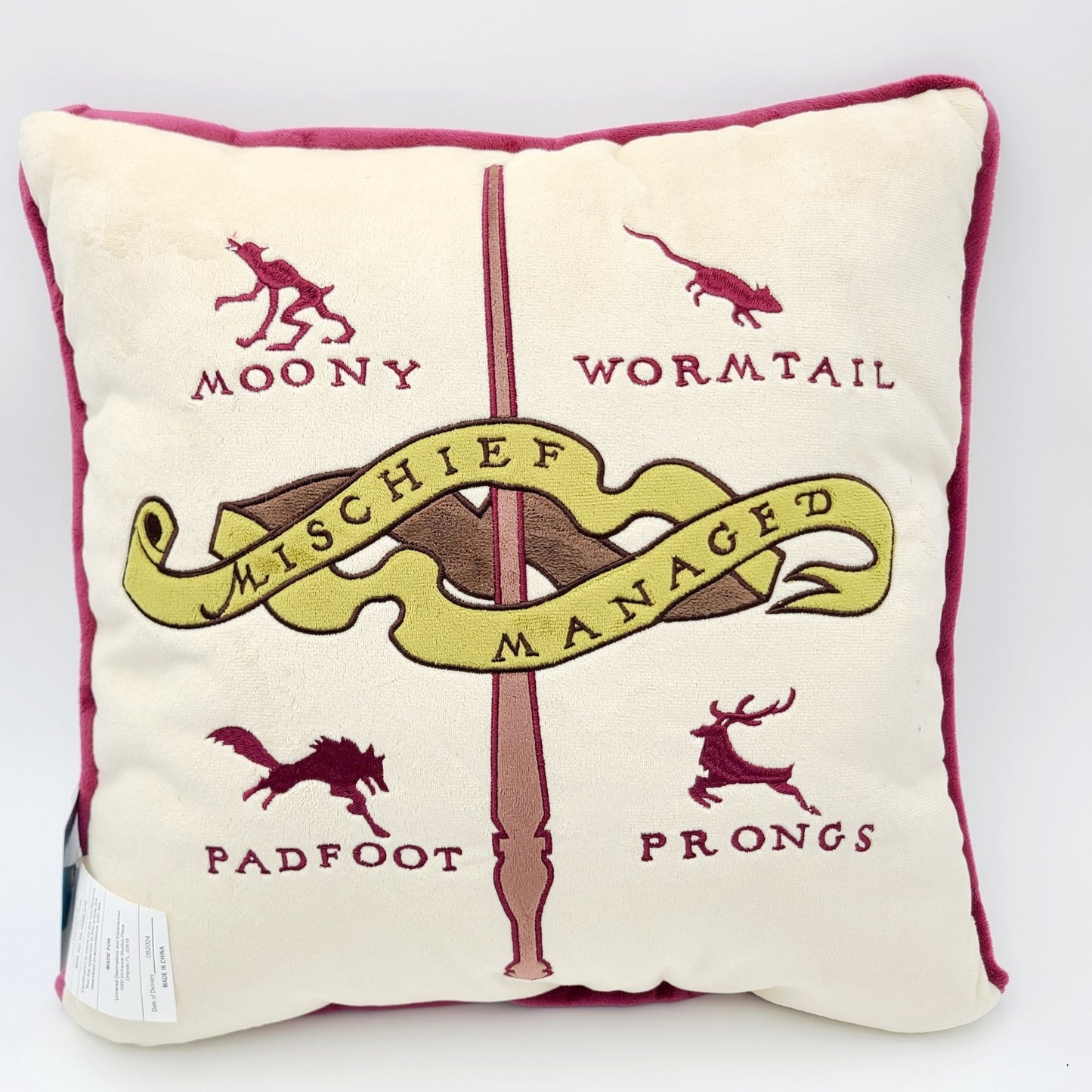 NEW Universal Studios Wizarding World Harry Potter Marauders Map Throw Pillow