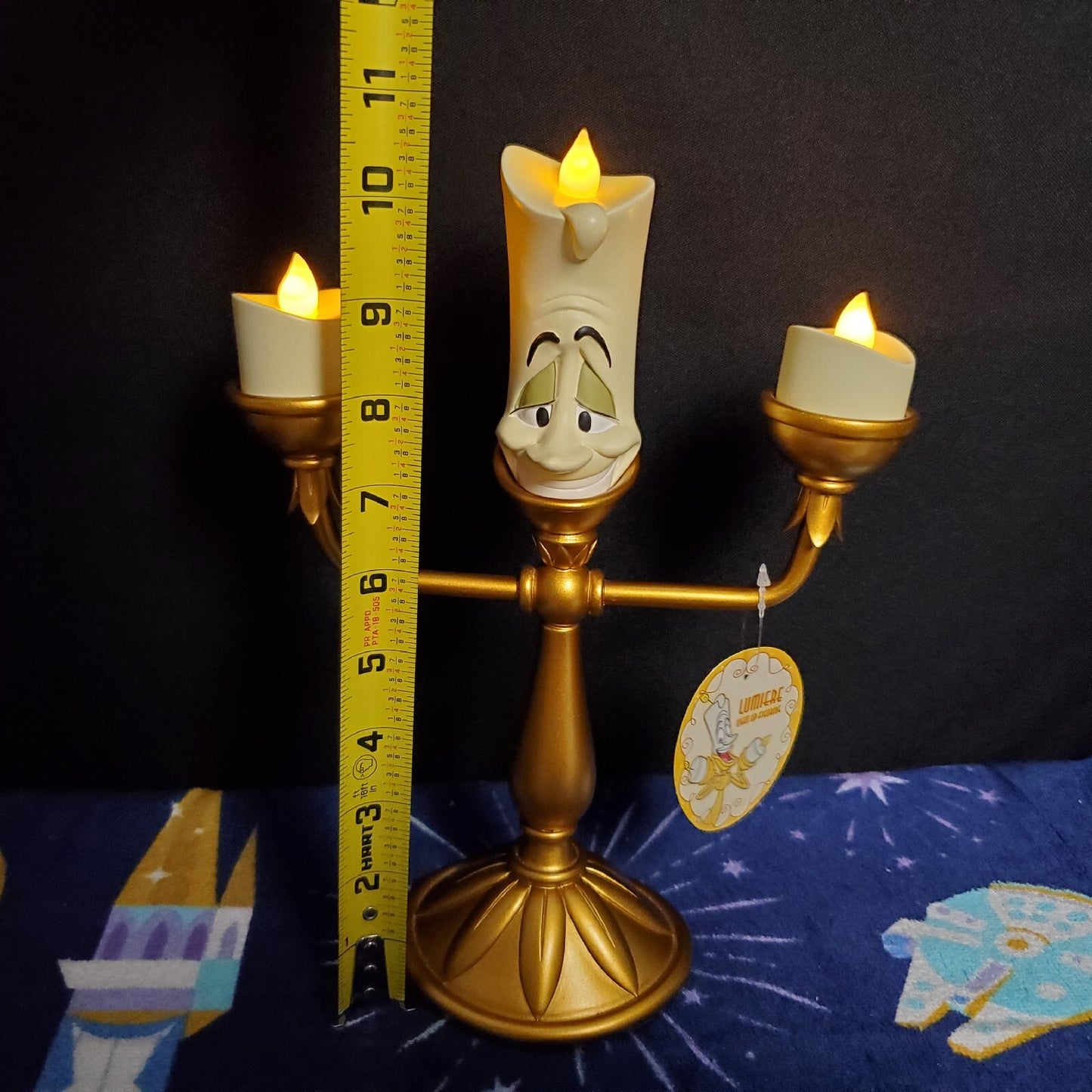 NEW Disney Parks Beauty And The Beast Lumiere Light Up Candelabra Figure 11”