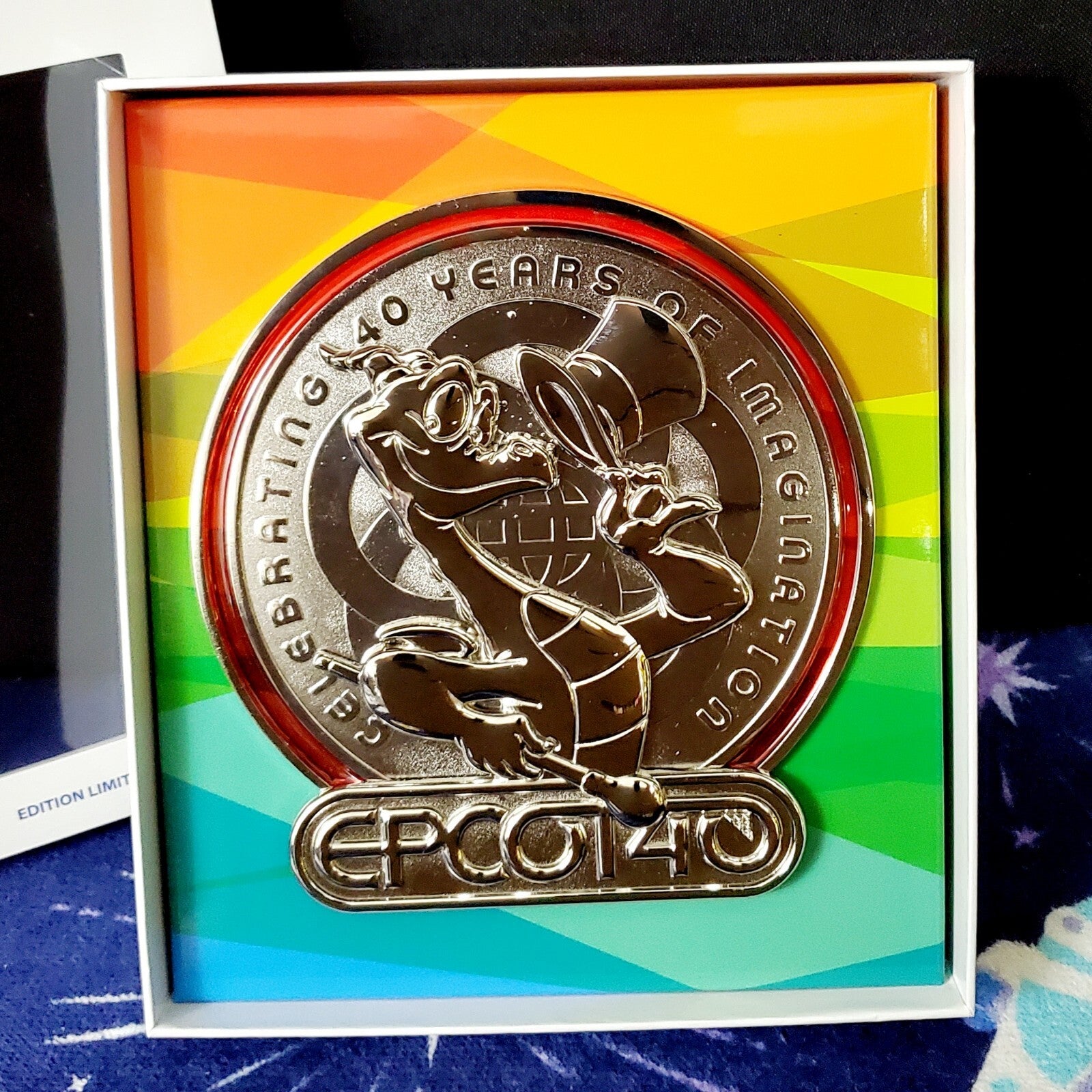 NEW 2022 Walt Disney World Park EPCOT 40th Anniversary Figment Jumbo Pin LE 1000