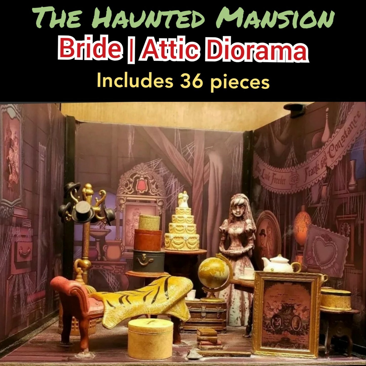 Disney Parks The Haunted Mansion Diorama Bride Attic WDW Magic Kingdom