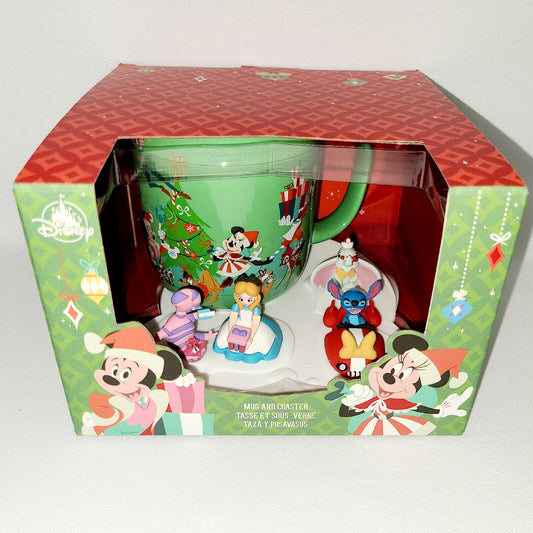 2023 Disney Parks Christmas Disney Classics Christmas Mug & Coaster Set Mickey