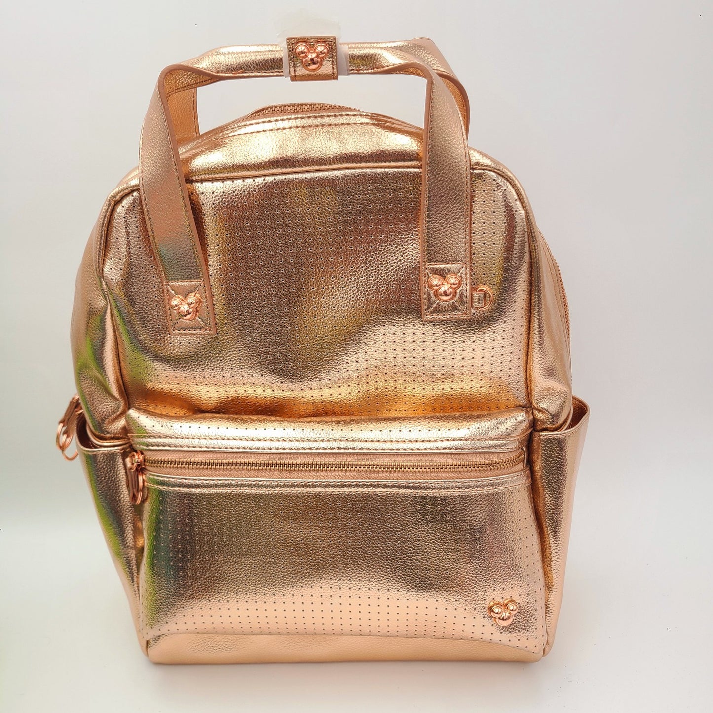 Walt Disney World Parks Rose Gold Icon Flair Pin Trader Backpack Bag Minnie NEW