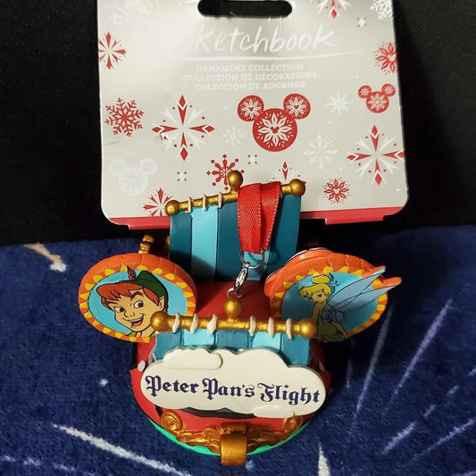 2022 Disney Parks Peter Pan's Flight Mickey Mouse Ear Hat Christmas Ornament