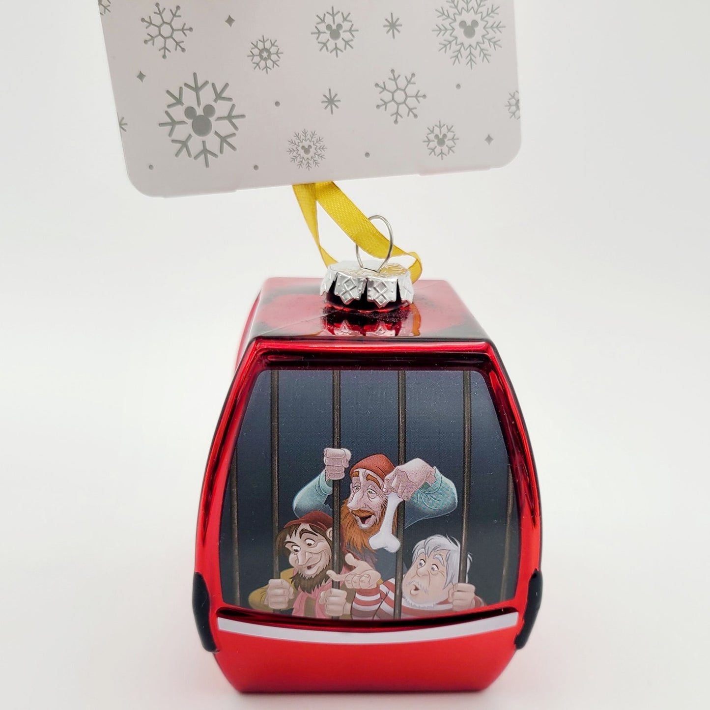 NEW Disney Parks Skyliner Pirates of the Caribbean Glass Red Christmas Ornament