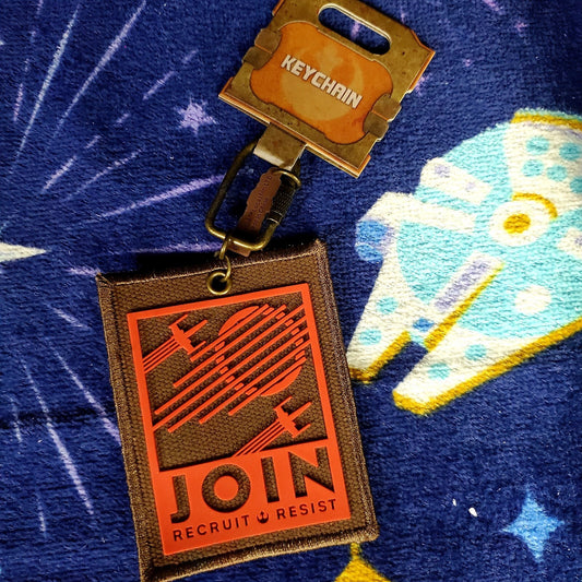 Disney Parks Star Wars Galaxy's Edge Join The Resistance Poe Patch Keychain New