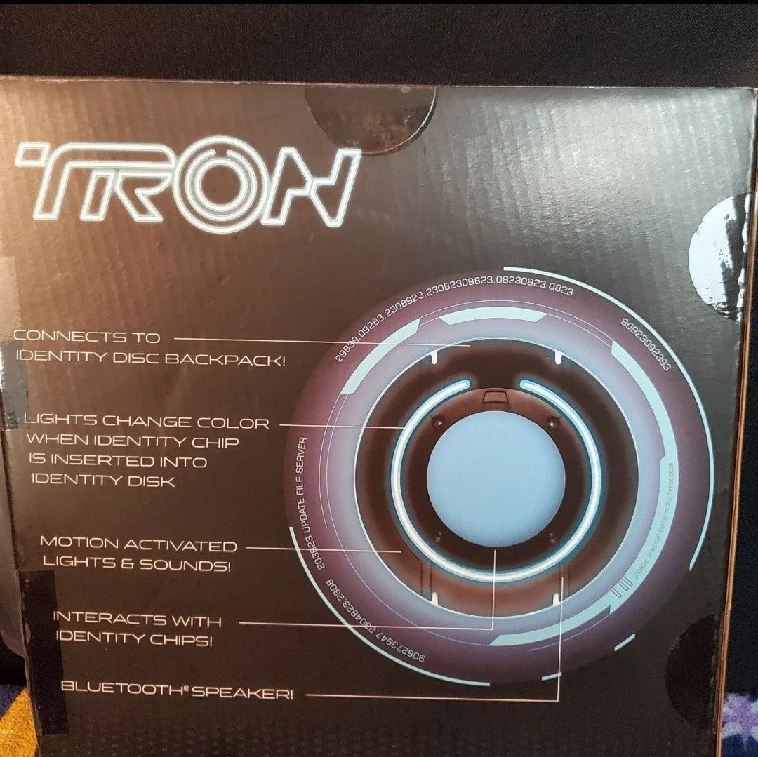 NEW Disney Parks TRON Lightcycle Identity Disc Bluetooth Speaker 4 Identity Chip