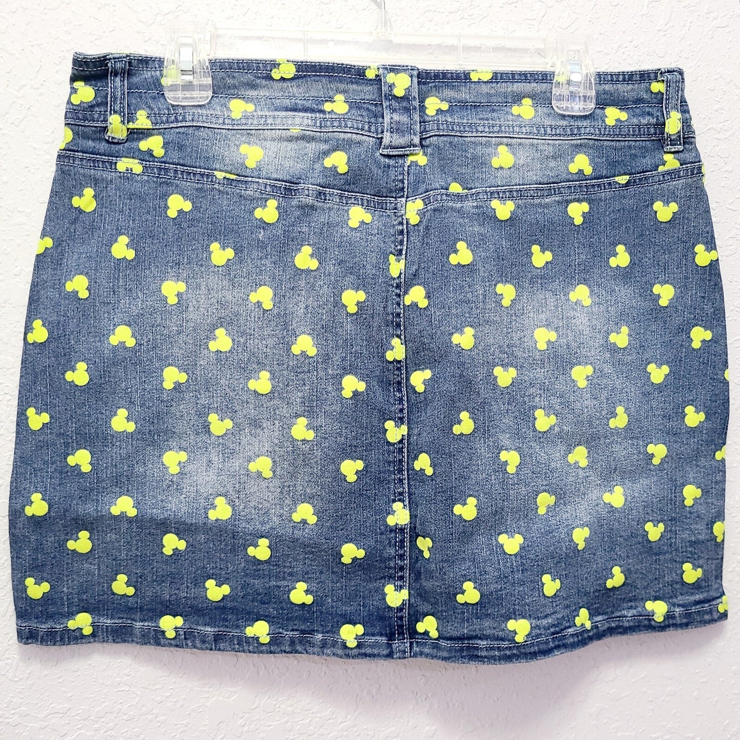 XL 2020 Walt Disney World Parks Womens Juniors Denim Skirt Mickey Mouse Heads