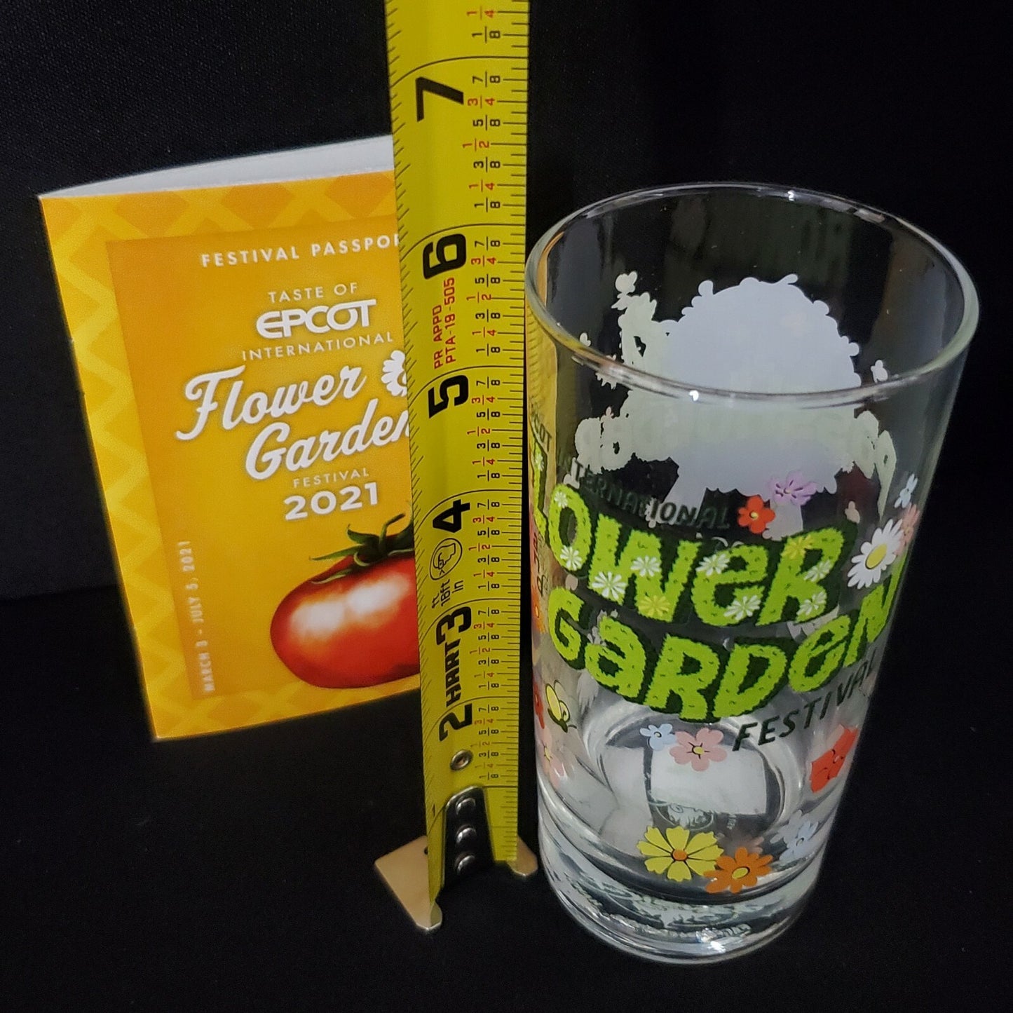 2021 Disney Parks EPCOT Flower And Garden Festival Passholder Glass Figment
