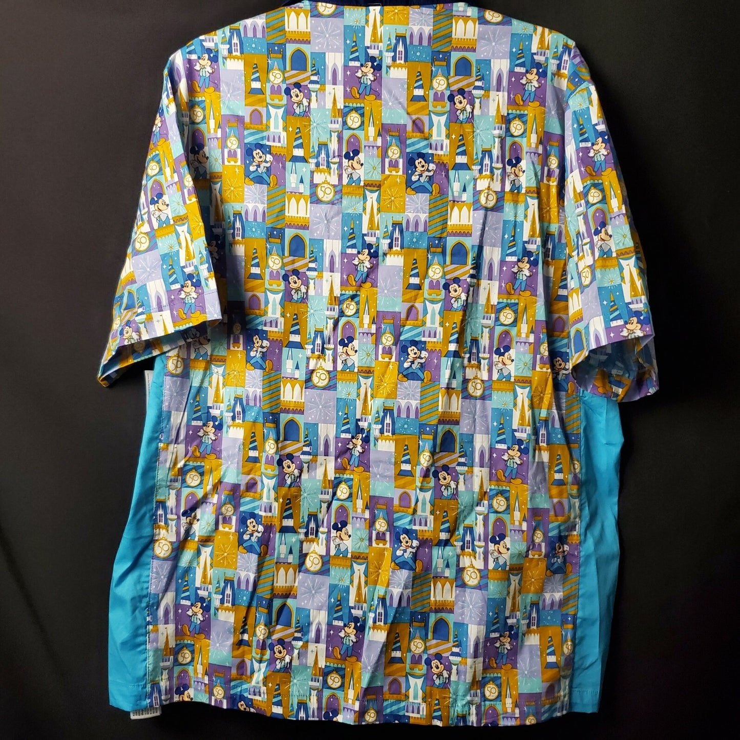 MEDIUM 2021 Walt Disney World 50th Anniversary Retro Bowling Camp Shirt Adult