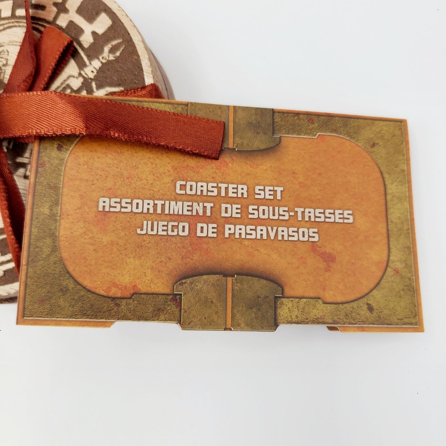 NEW Disney Parks Star Wars Galaxy’s Edge Oga’s Cantina Set Of 4 Wooden Coasters