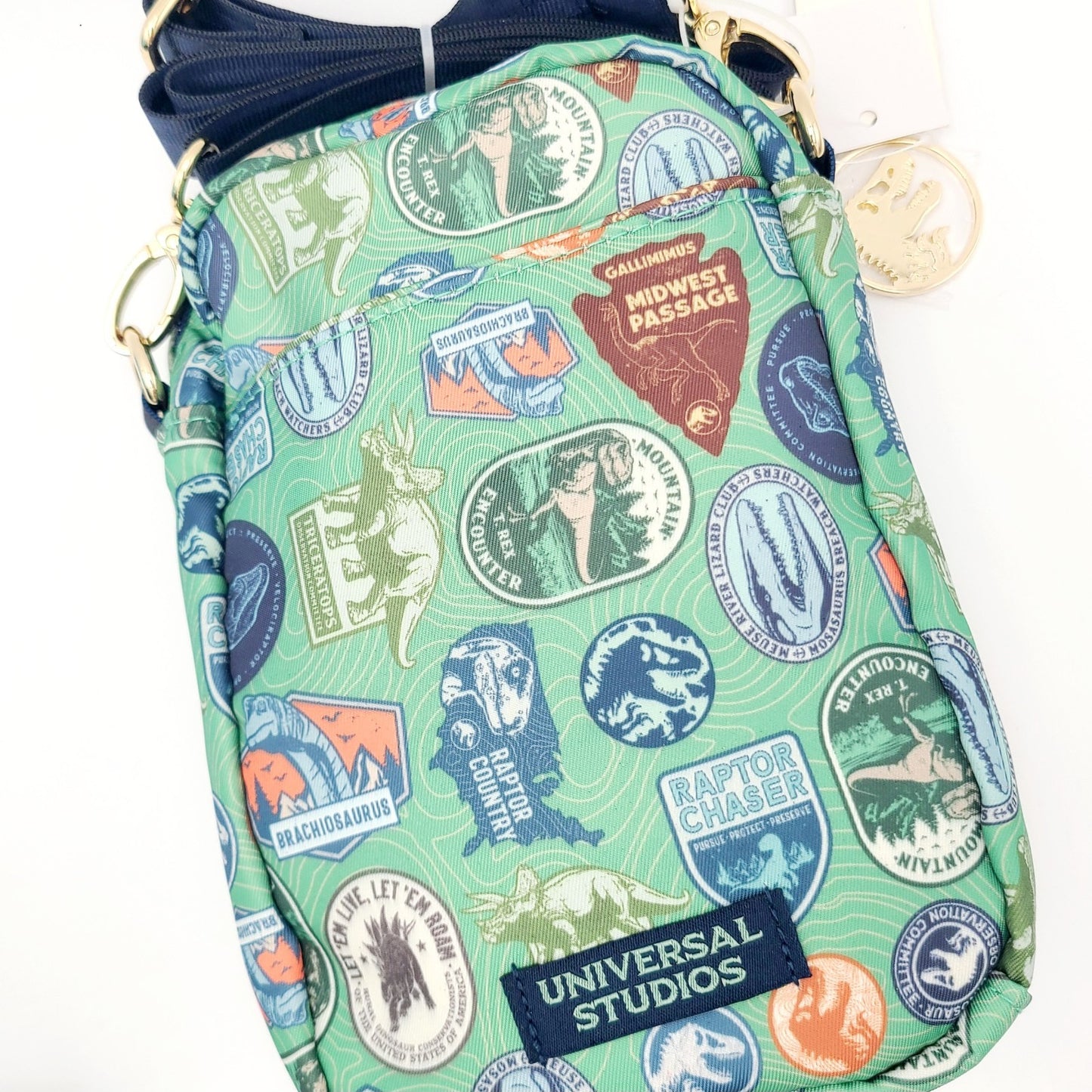 NEW Universal Studios Jurassic World Park Crossbody AOP Dinosaur Observation Bag