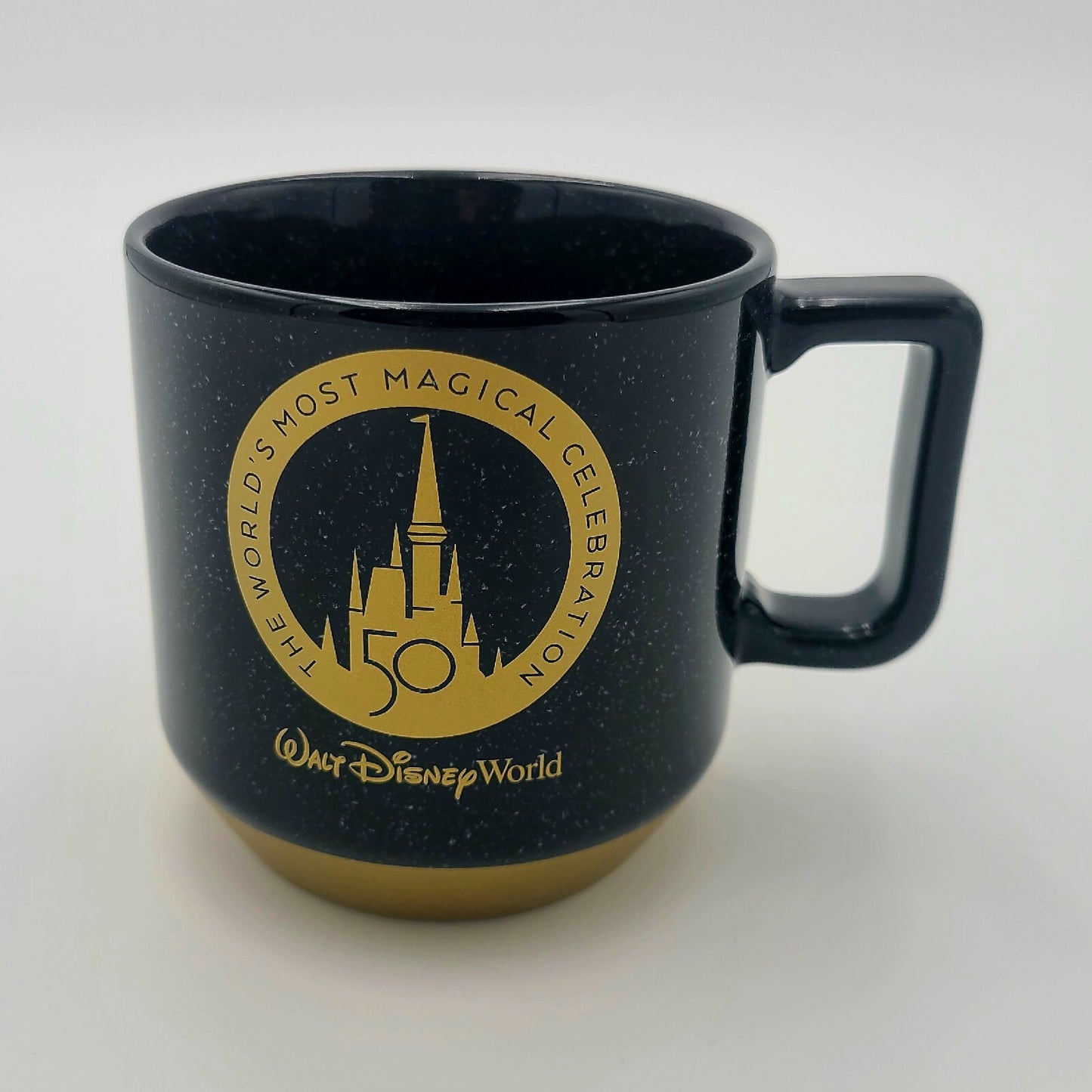Walt Disney World Parks 50th Anniversary Black & Gold Starbucks Coffee Mug Cup