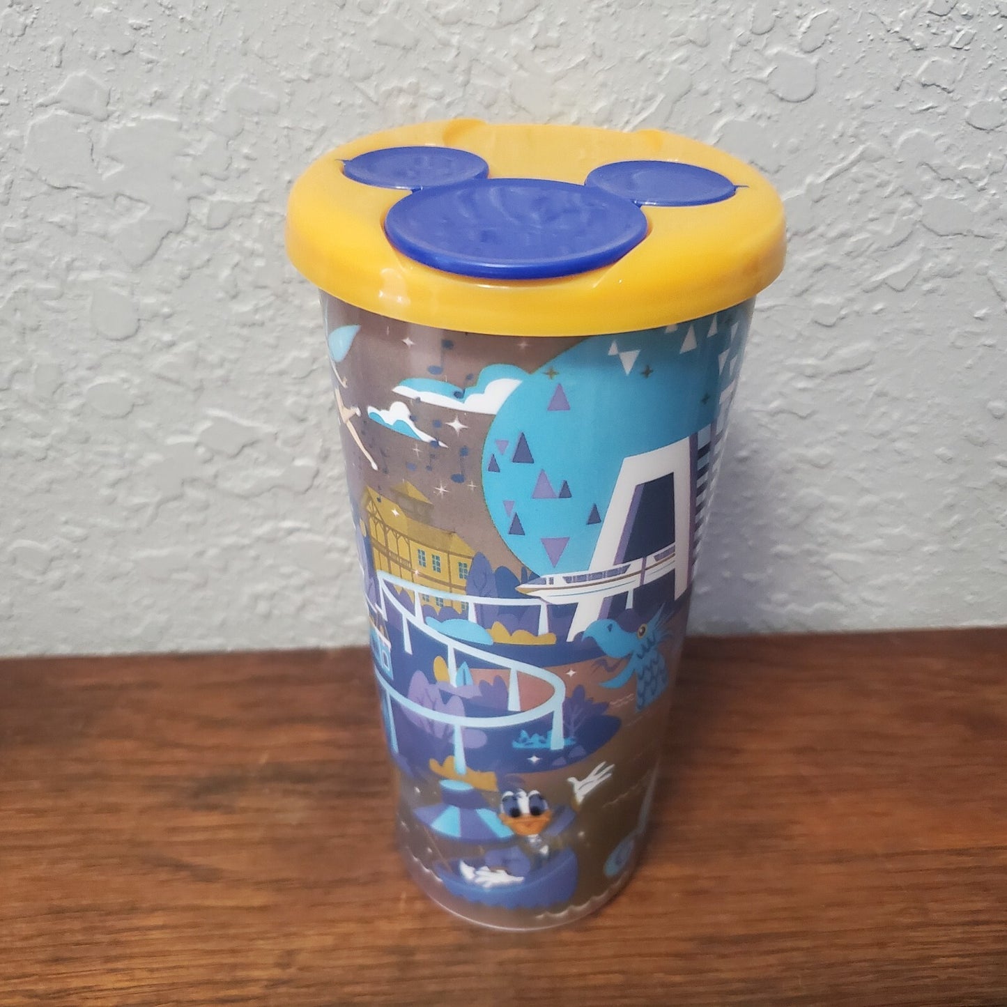 Disney Parks WDW 50th Anniversary Resort Refillable Mug Gold Lid Mickey Stitch