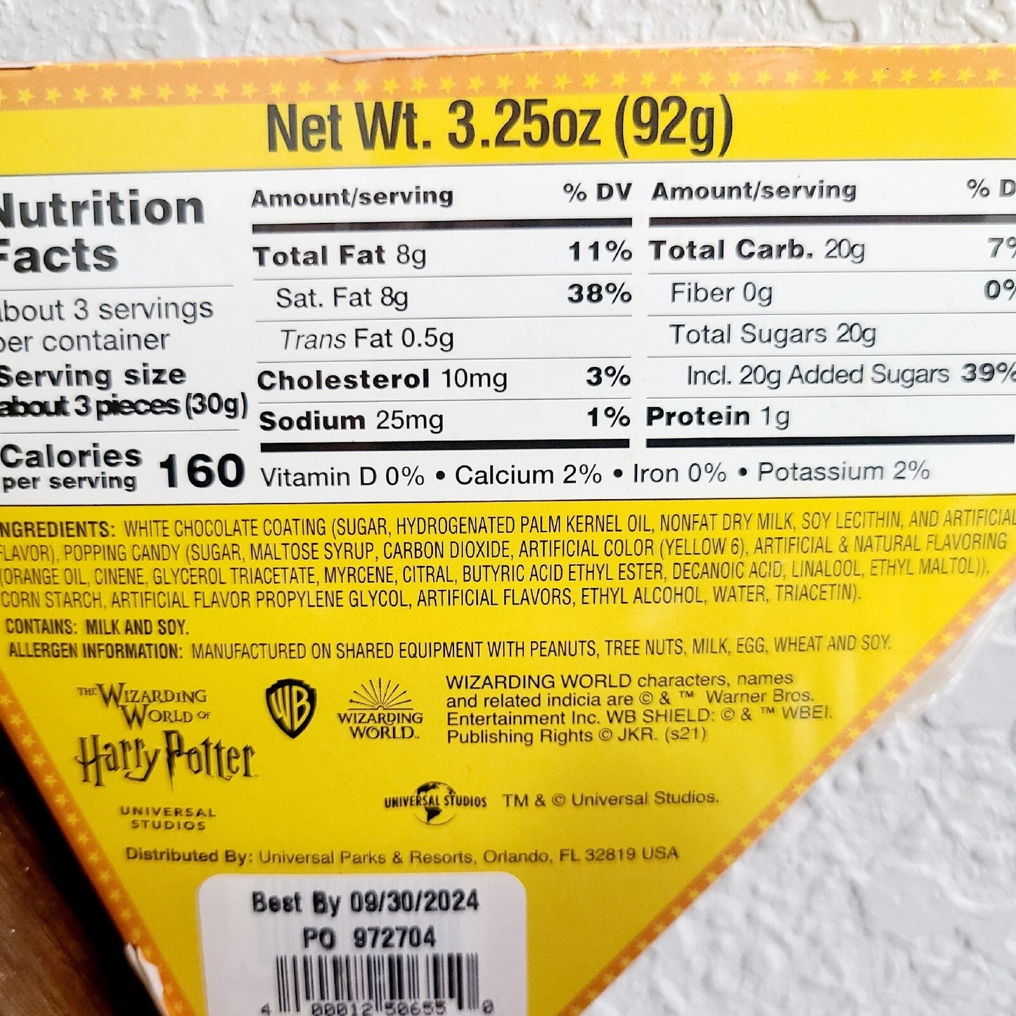 NEW Universal Studios Harry Potter Bonbons Orange & Pineapple Flavor Chocolate