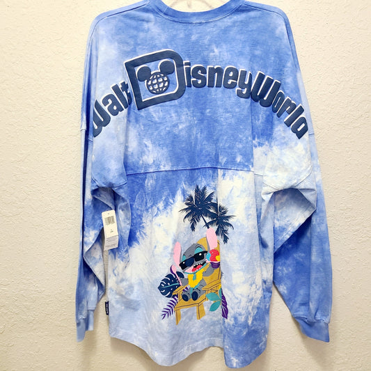 LARGE Spirit Jersey Walt Disney World Parks WDW Stitch Hawaiian Vacation Adult