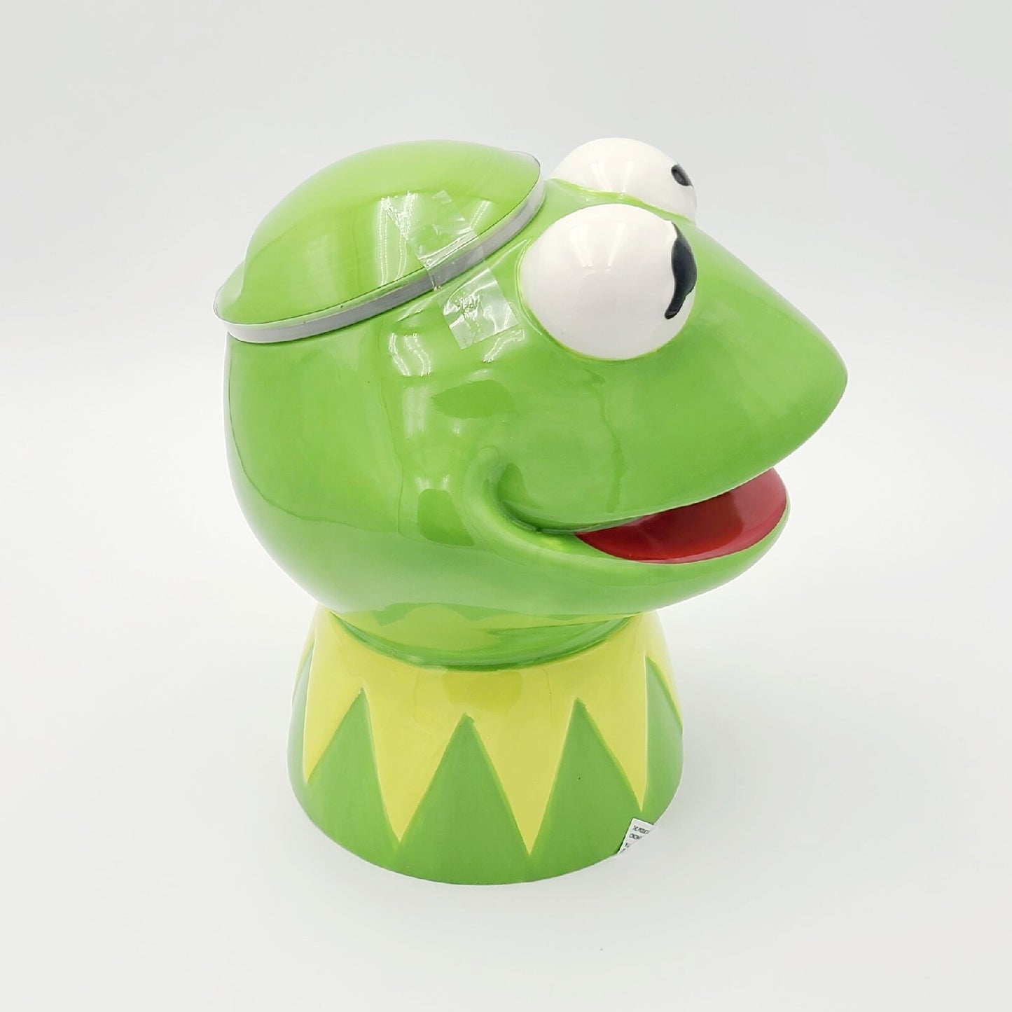 NEW 2023 Disney Parks The Muppets Kermit The Frog Ceramic Green 9.5" Cookie Jar