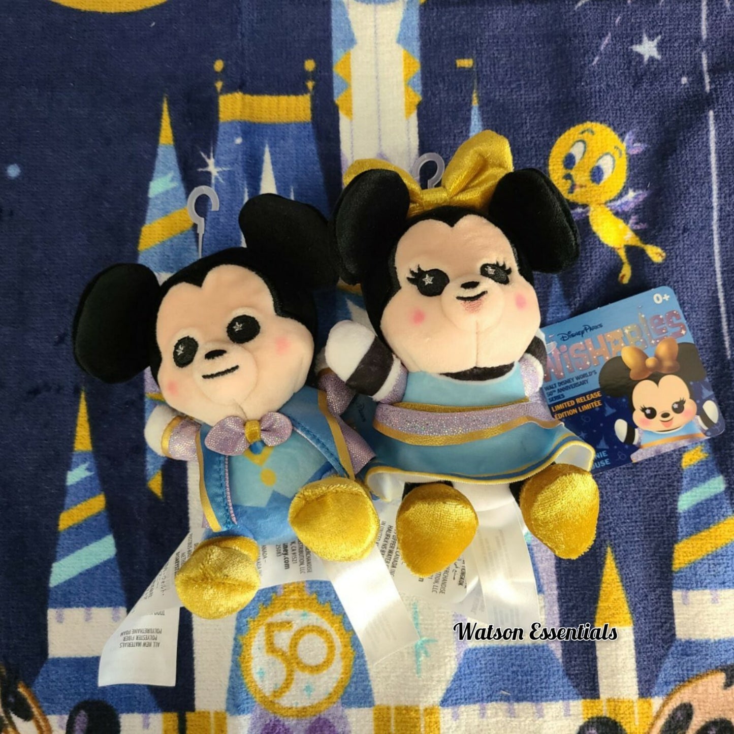 *4 Plush Set* 2021 Disney Park 50th Anniversary Wishables Mickey Chip Chaser WDW