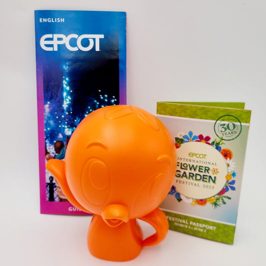 2025 Disney Parks Epcot Flower Garden Prize Small Watering Can Orange Bird NEW