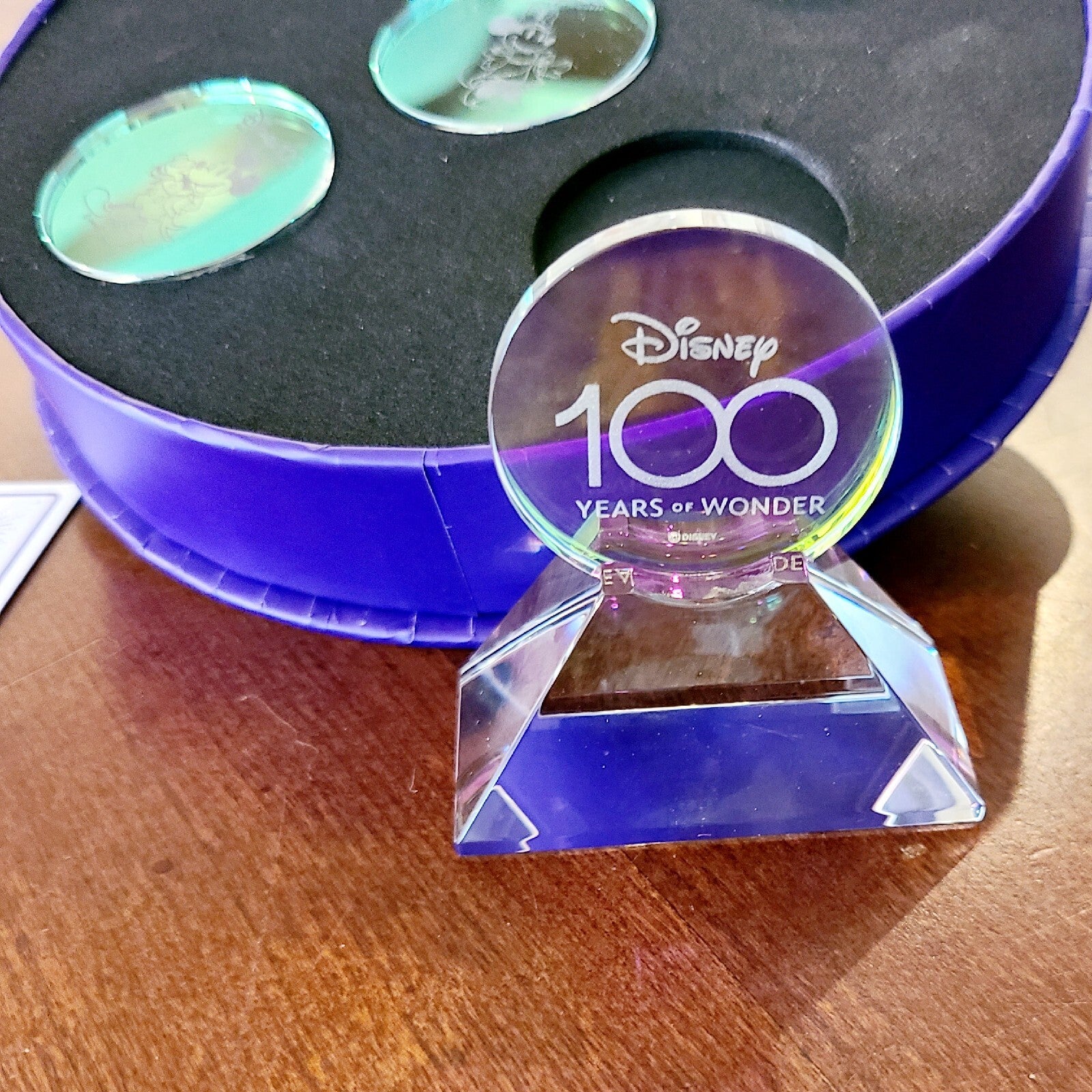 2023 Disney Parks 100 Years Arribas Brothers Glass 5 Coin Set & Holder Mickey