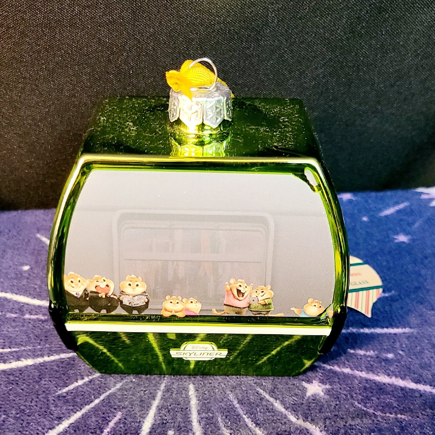 Disney Parks Skyliner Zootopia Nick Wilde Judy Hopps Glass Christmas Ornament