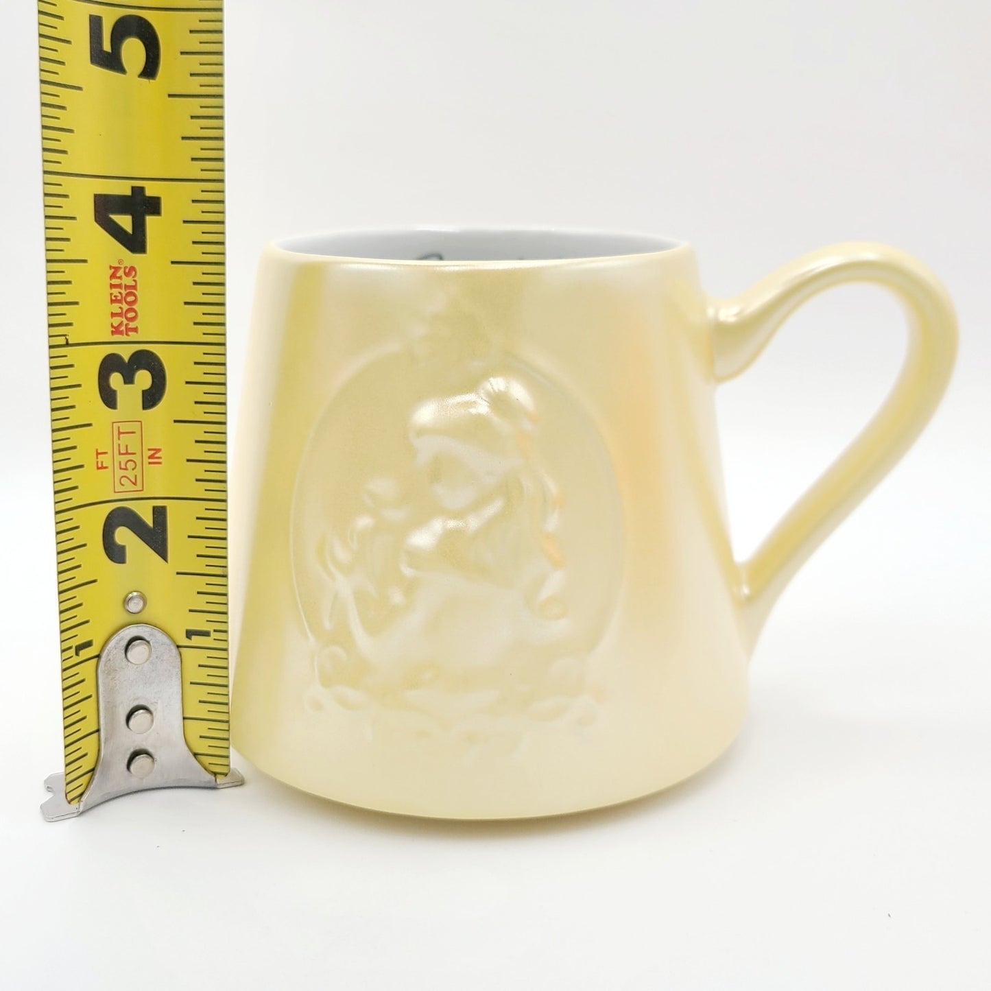 Disney Parks Beauty &the Beast Belle Found Within Coffee Yellow Pearlescent Mug