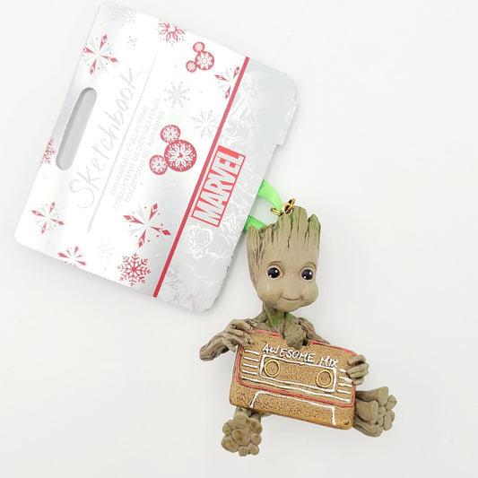 NEW Disney Parks Baby Groot Guardians Sketchbook Holiday Christmas Ornament