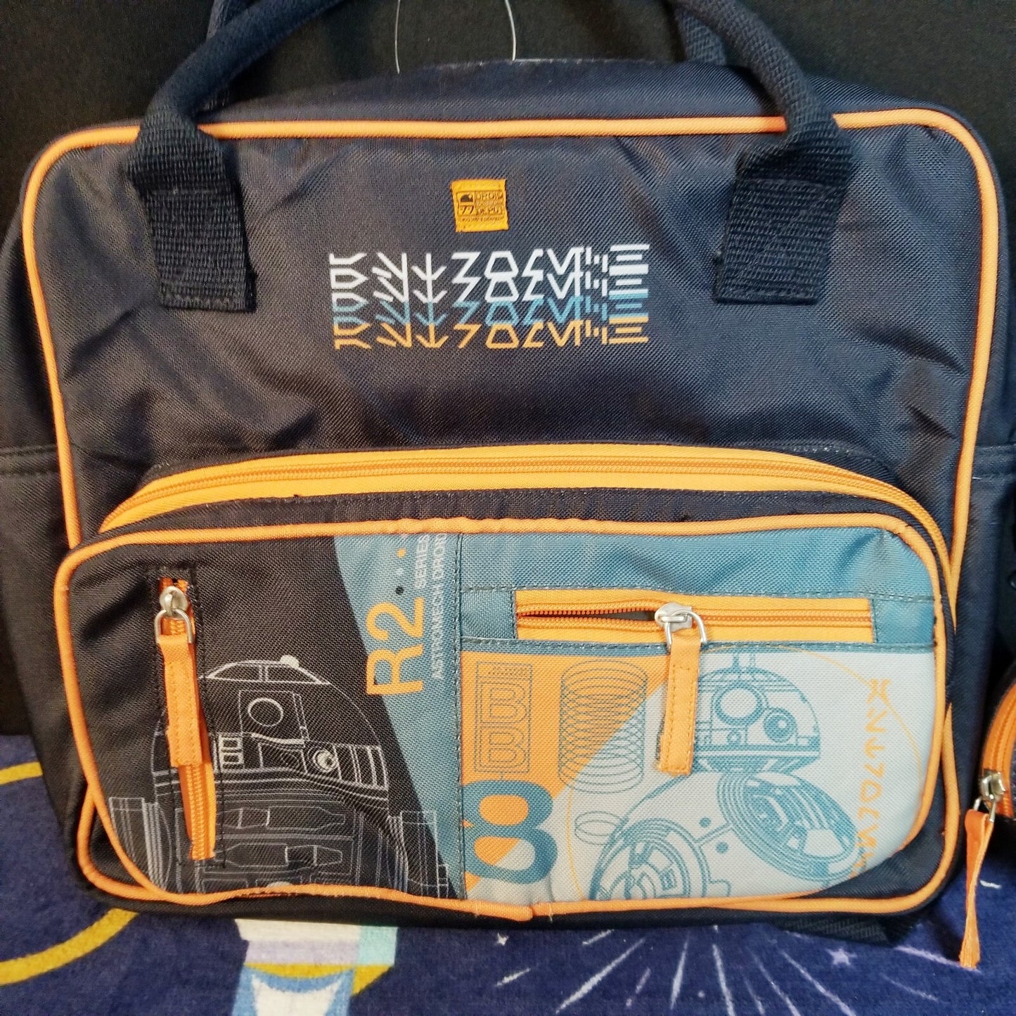 Disney Parks Star Wars Galaxy's Edge Droid Depot 2023 Backpack / Tote Bag W/ Zip