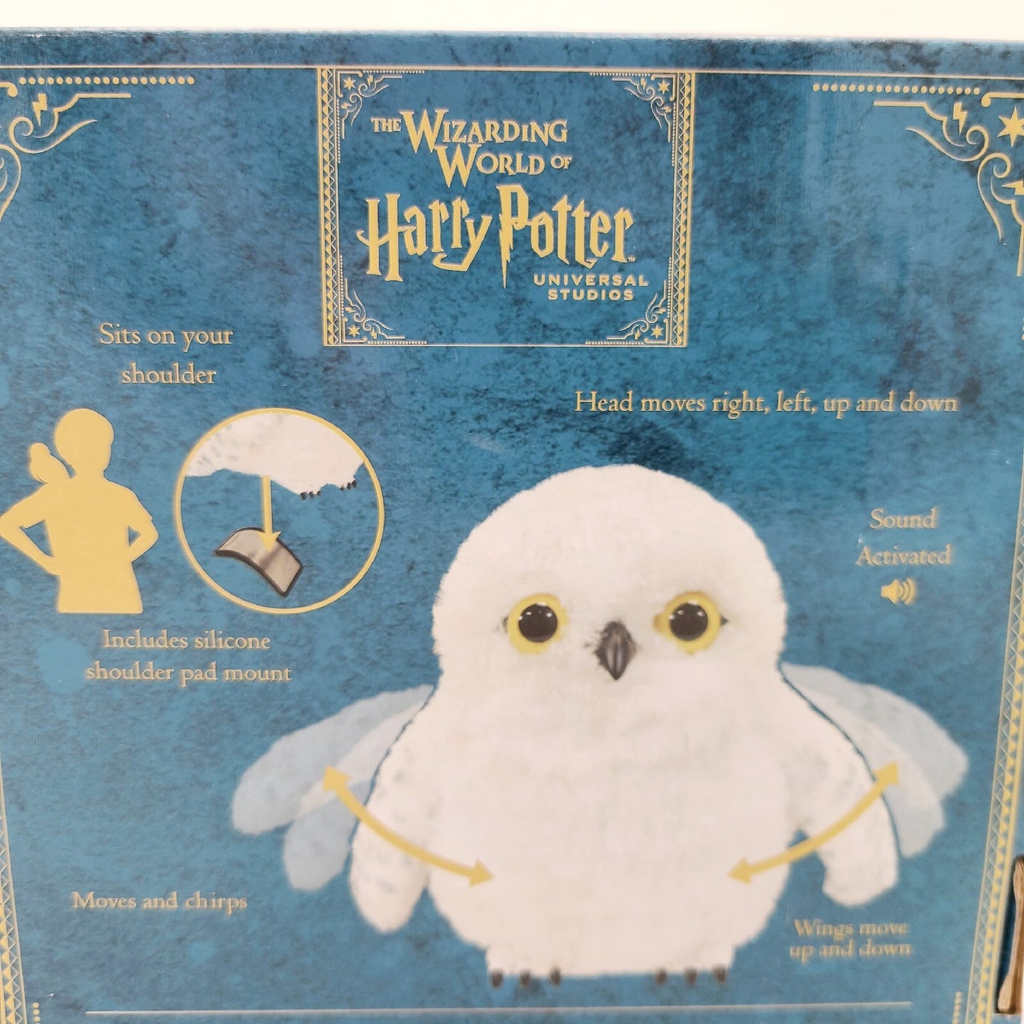 Universal Studios Harry Potter Hedwig Snowy Owl Shoulder Plush Sound & Movement