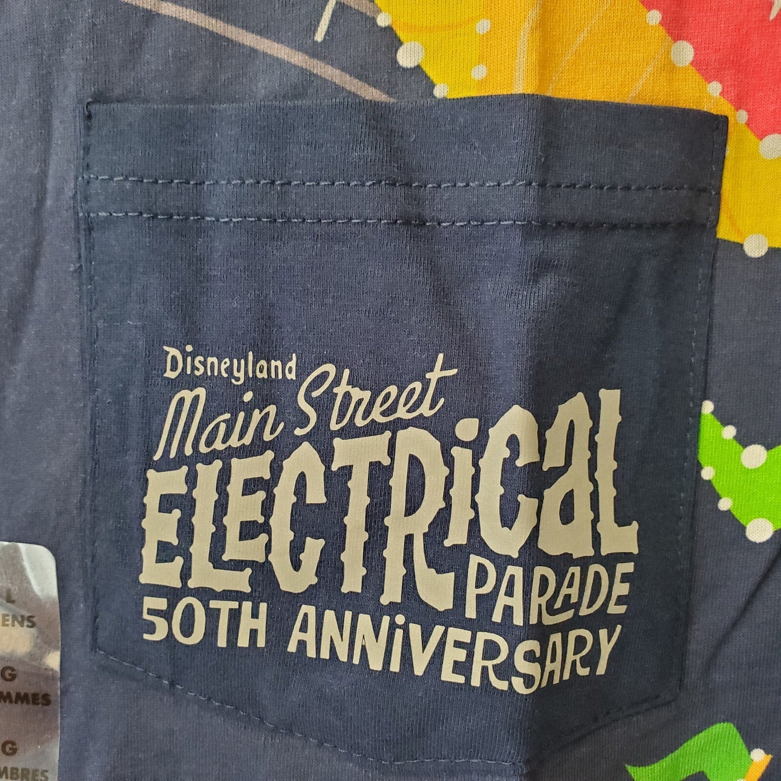 LARGE Disney 50th Anniversary Main Street Electrical Parade Adult T-Shirt Mickey
