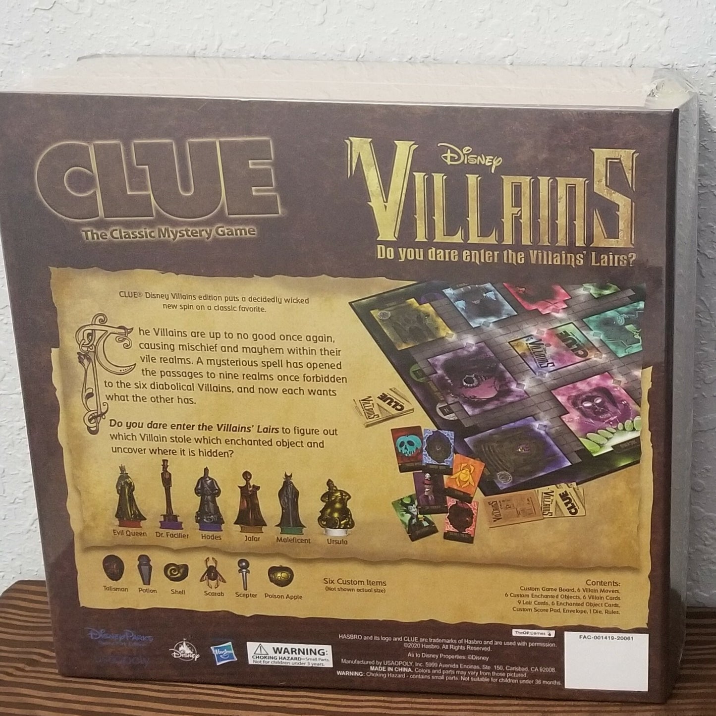 Disney Parks Disney Villains Theme Park Edition CLUE Classic Mystery Game Ursula