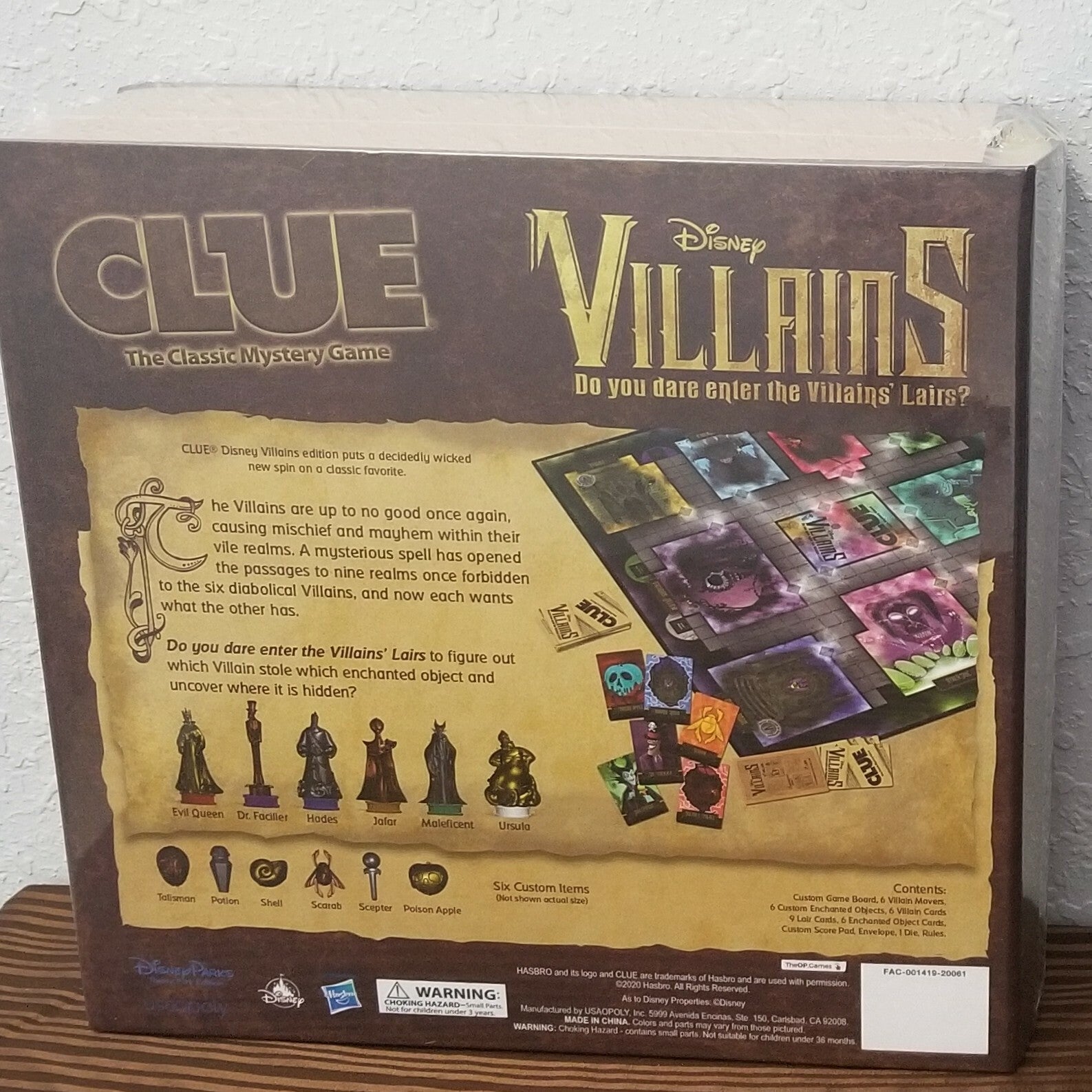 Disney Parks Disney Villains Theme Park Edition CLUE Classic Mystery Game Ursula