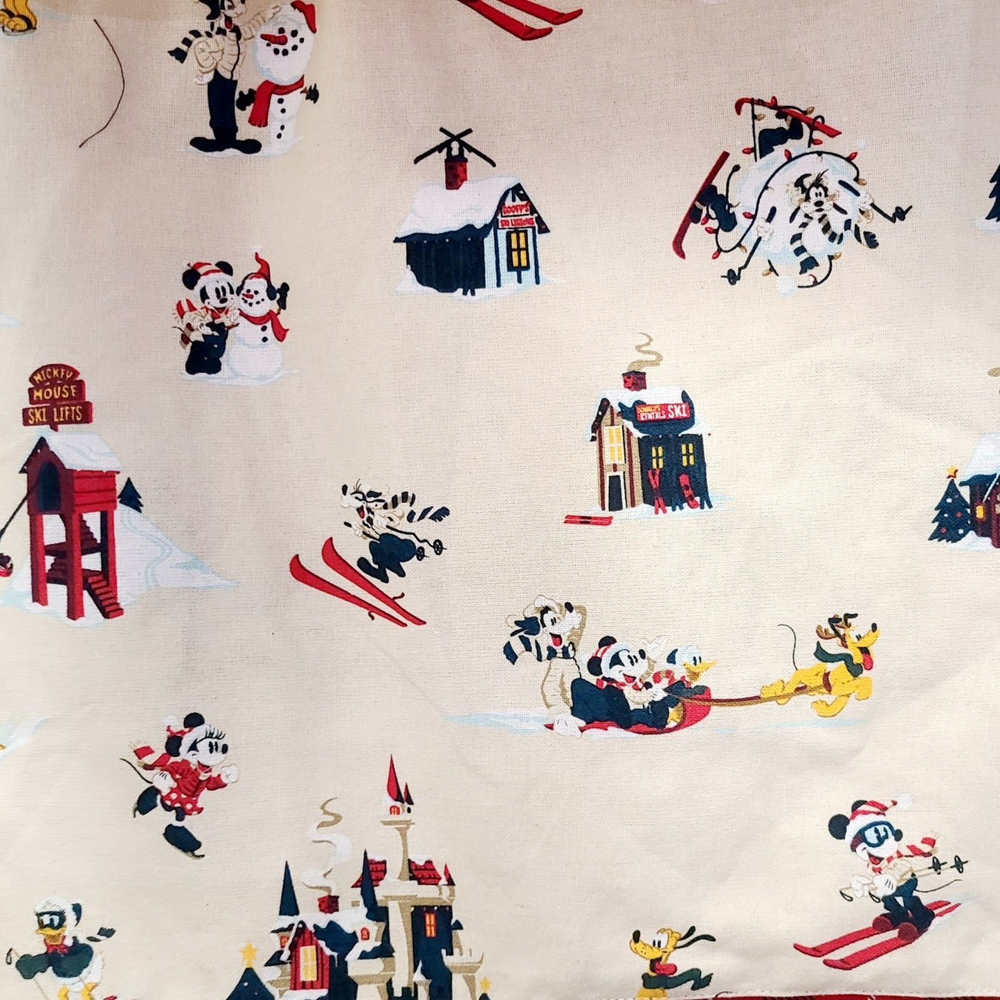 2021 Disney Parks Santa Sleigh Ride Holiday Christmas Reversible Table Runner