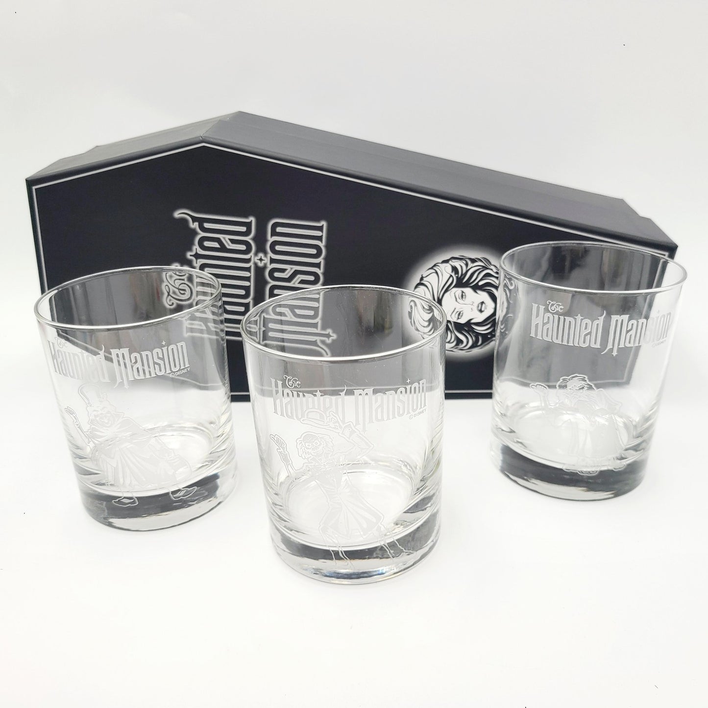Disney Parks Arribas Haunted Mansion Hitchhiking Ghosts Limited Edition Glasses