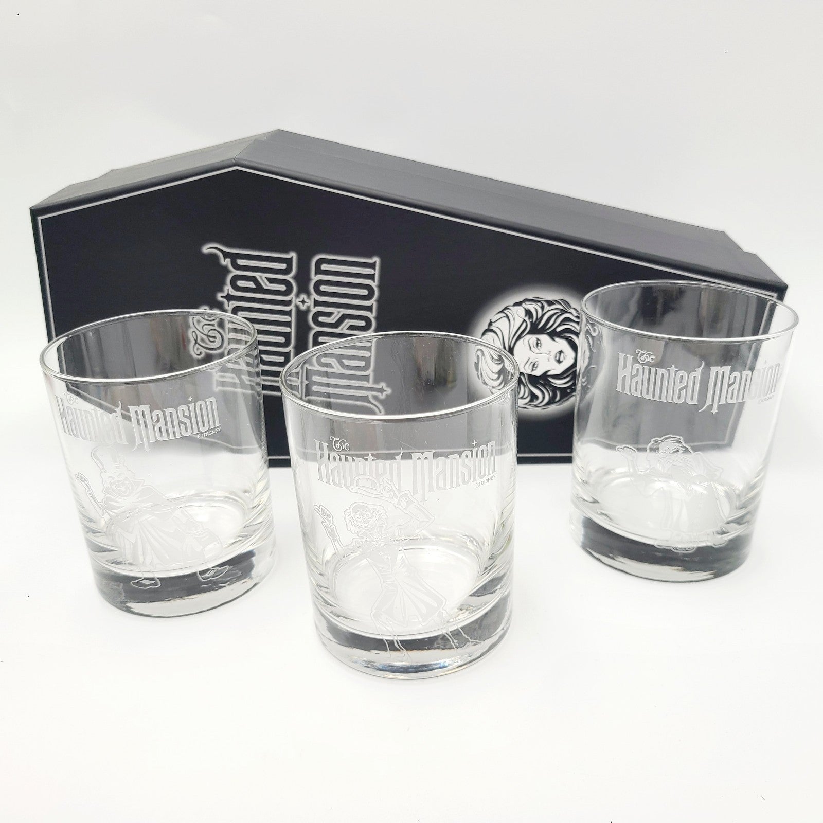 Disney Parks Arribas Haunted Mansion Hitchhiking Ghosts Limited Edition Glasses