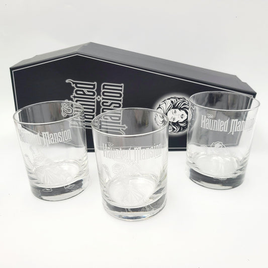 Disney Parks Arribas Haunted Mansion Hitchhiking Ghosts Limited Edition Glasses