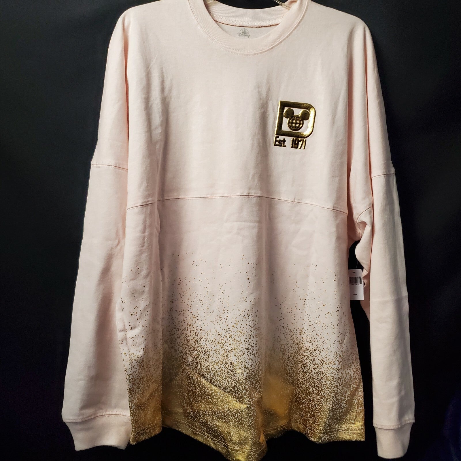 LARGE 2021 Disney World Parks New Year’s Eve Champagne Pink Gold Spirit Jersey