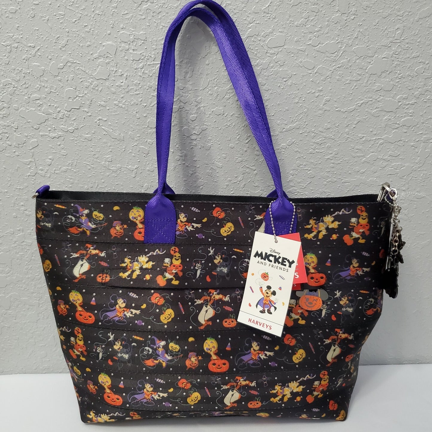 2021 Disney Parks Harveys Halloween Mickey Tote Bag Pumpkin Castle Seat Belt WDW