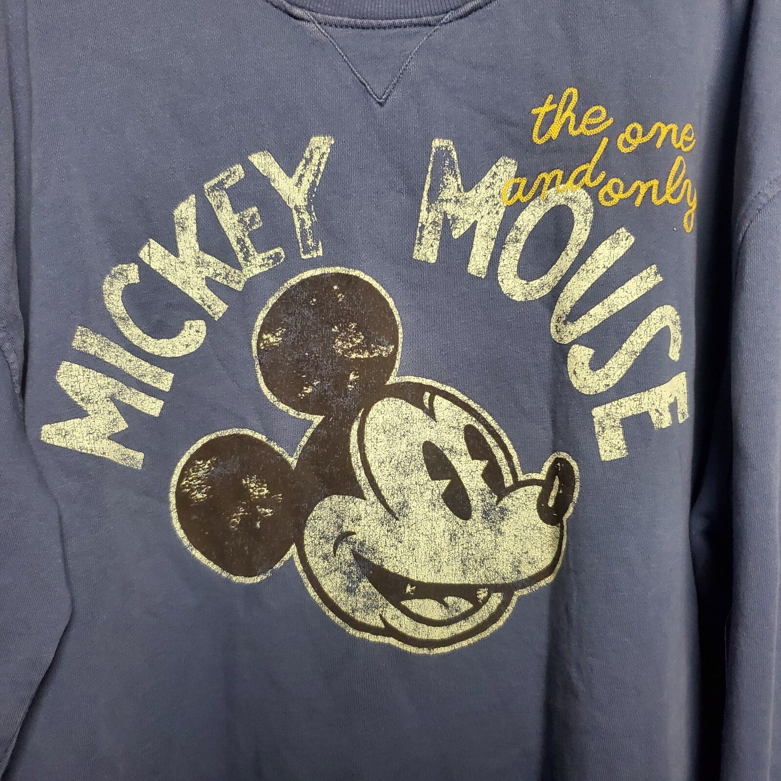 LARGE Walt Disney World Parks One & Only Mickey Mouse Long Sleeve Shirt Sweater